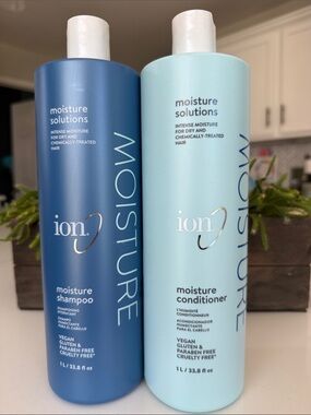 ion Moisture Soluts  Hydrating Shampoo & Conditioner - new set of 1!liter bottle